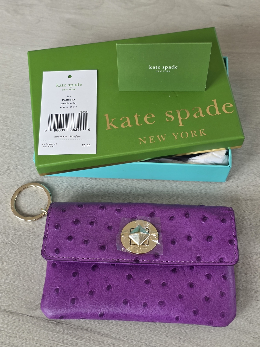 Kate Spade Portola Valley Turnlock Coin Purse Keyring